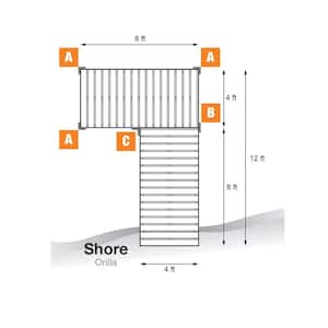 12 ft. L-Style Aluminum Dock Frames and Hardware for Aluminum Dock Systems