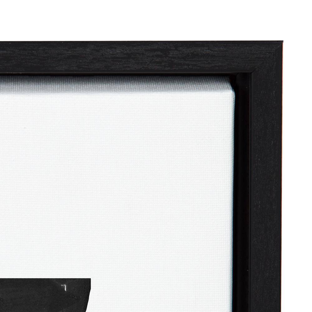 Black and White Abstract Canvas Art Set with Polystyrene Frame