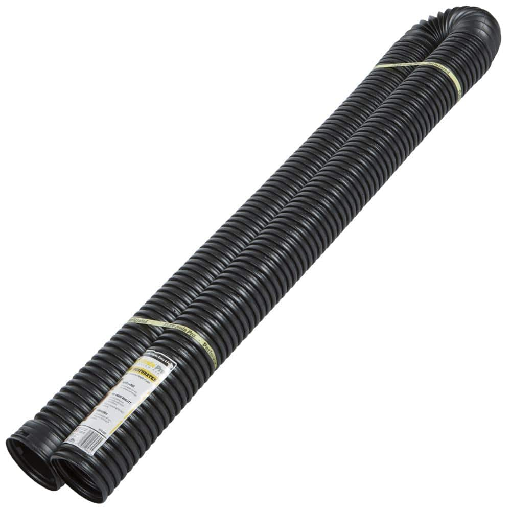 Amerimax Home Products FLEX Drain Pro 4 In. X 10 Ft. Black Copolymer ...