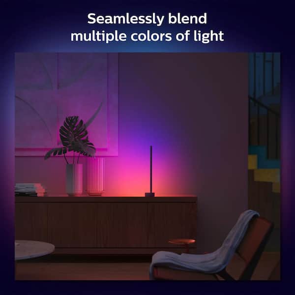 Philips Hue Gradient Signe Black Table Lamp 569095 - The Home Depot