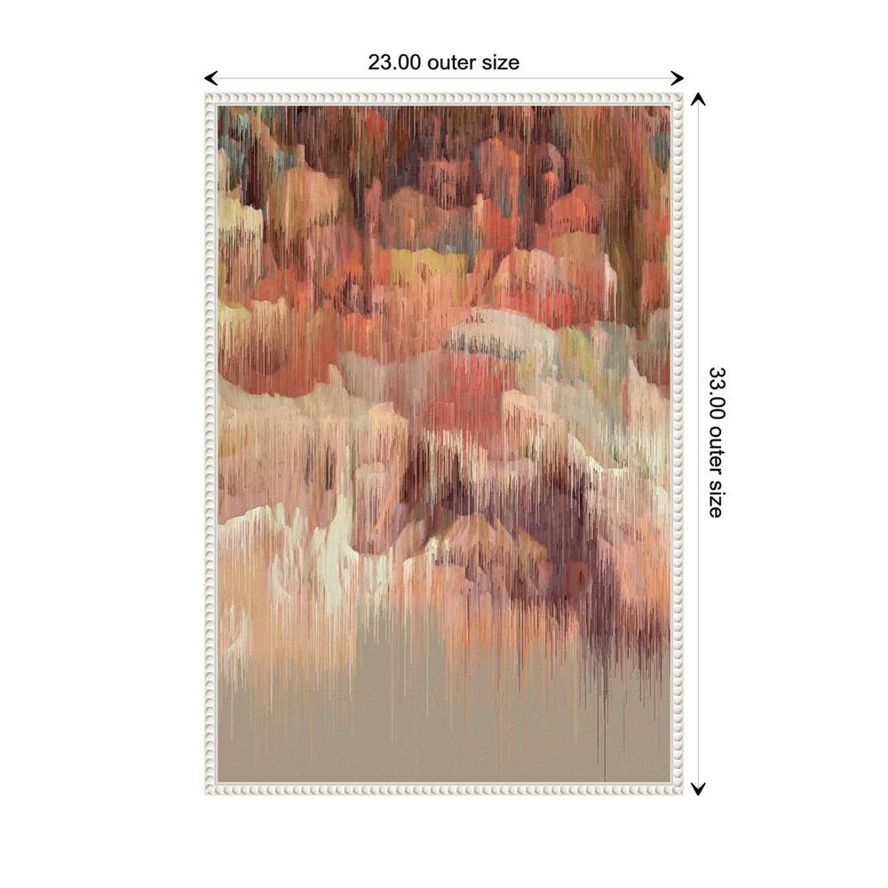 Large Beaded Perimeter Abstract Canvas Framed Wall Art