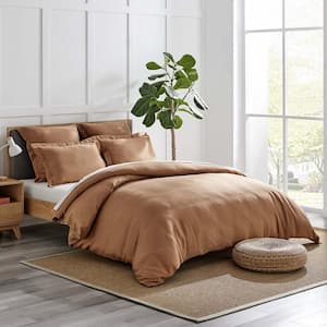 Washed Linen Sandstone Twin/Twin XL Duvet Cover Only