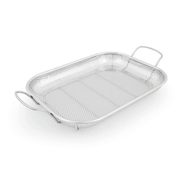 GRILL MARK 15 in. L x 11 in. W Stainless Steel Grill Basket (1-Pack)