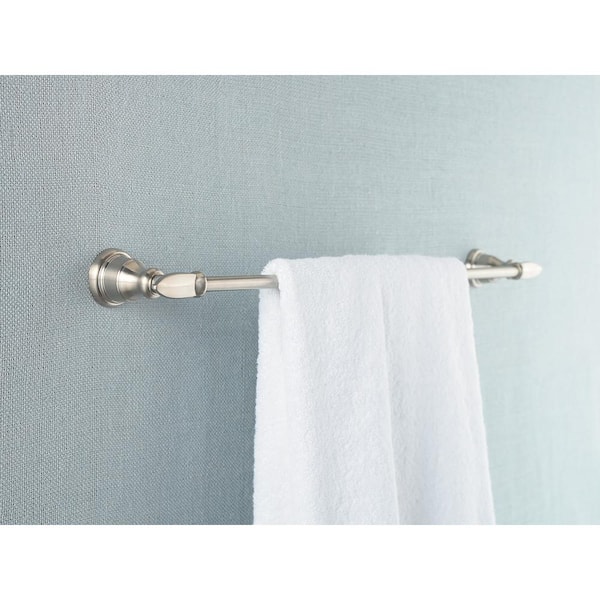 Pfister Avalon 24-in Brushed Nickel Wall Mount Single Towel Bar Pfister Avalon 24-in Brushed Nickel Wall Mount Single Towel Bar