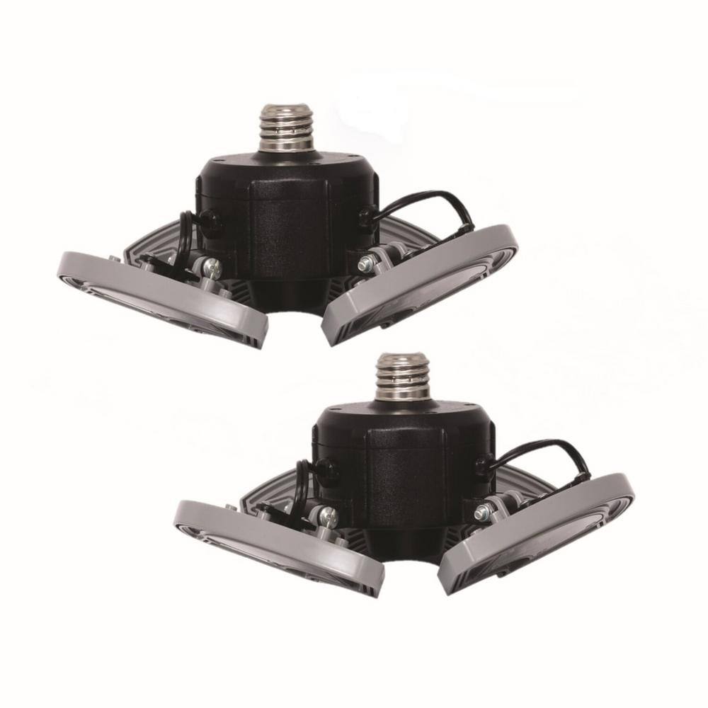 Honeywell 53Watt Equivalent LED Grey Deformable Garage Light (2Pack