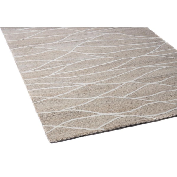 Verona Beige 9 ft. x 12 ft. Geometric Transitional Area Rug