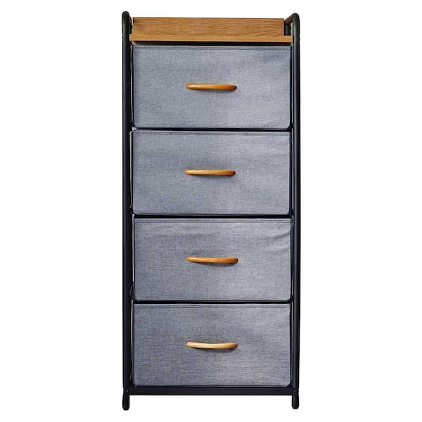 Unbranded Querencia Gray 4-Drawer Chest of Drawers (18 in W. X 37 in H)