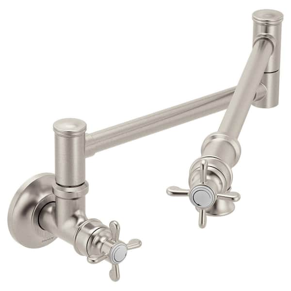 Weymouth Traditional Wall Mount Pot Filler Kitchen Faucet in Spot Resist Stainless