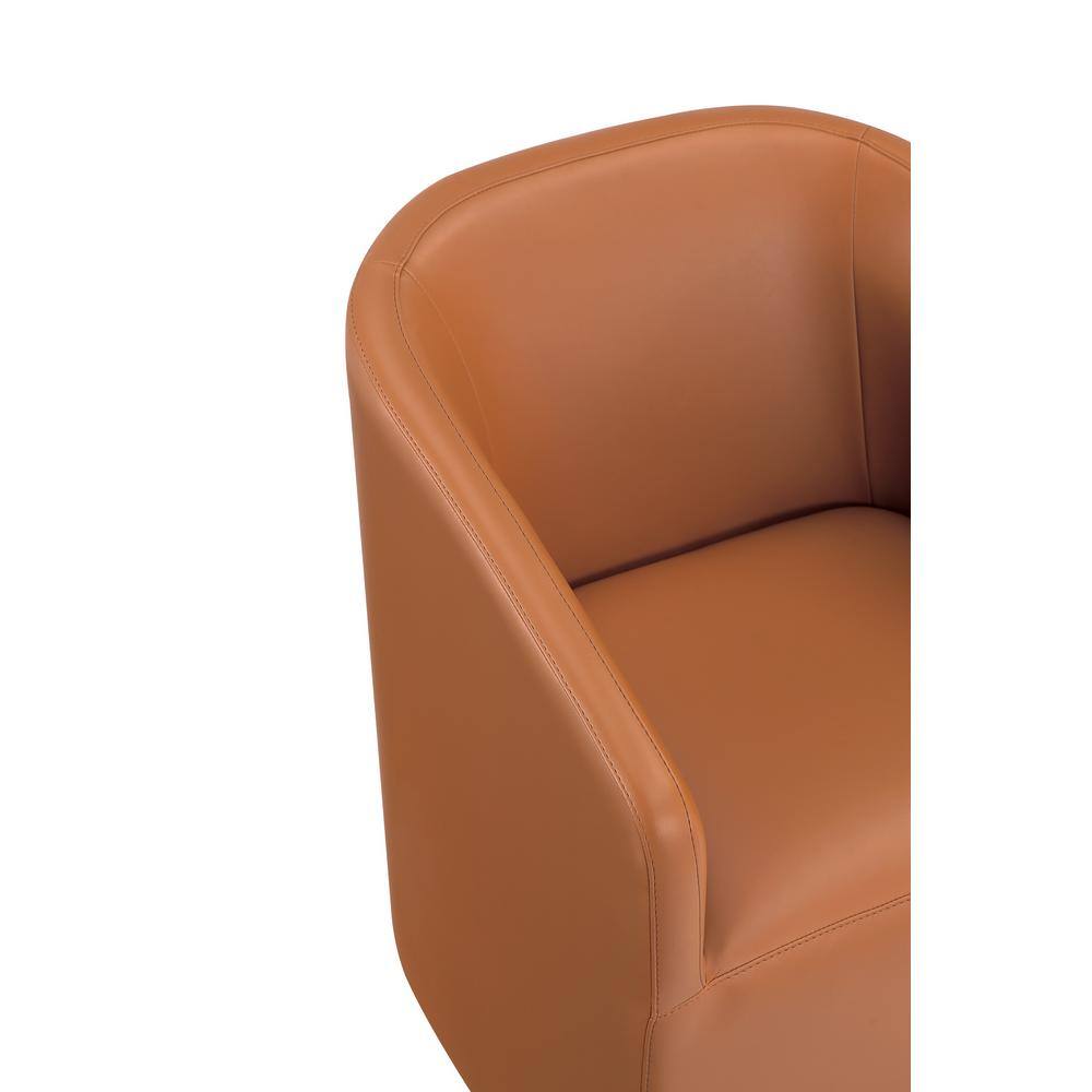 Saddle Faux Leather Upholstered Arm Chair Set