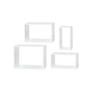 WINDOWS 15.7 in. x 11.8 in. x 8.9 in. White MDF Decorative Wall Shelf with Brackets (4-pk)