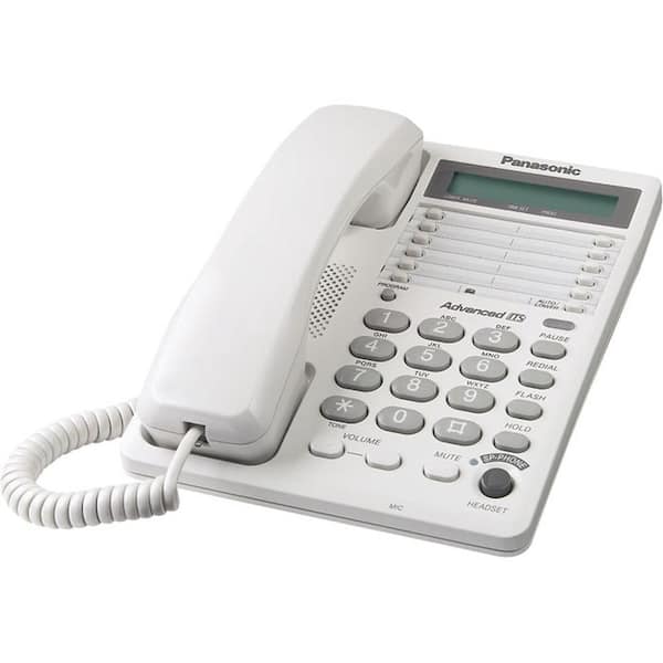 Panasonic Corded Feature Phone with Speakerphone and an LCD - White