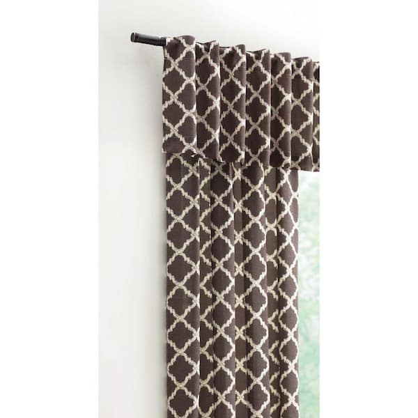 Home Decorators Collection 15 in. L Polyester and Cotton Valance in Brown