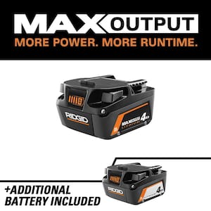 18V Lithium-Ion Max Output 4.0 Ah Battery with 18V Lithium-Ion 4.0 Ah Battery