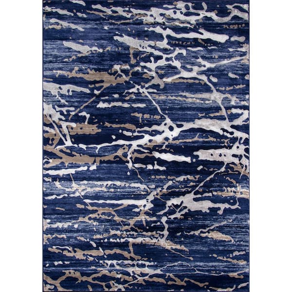 Momeni Monterey Blue 9 ft. x 12 ft. Indoor Area Rug