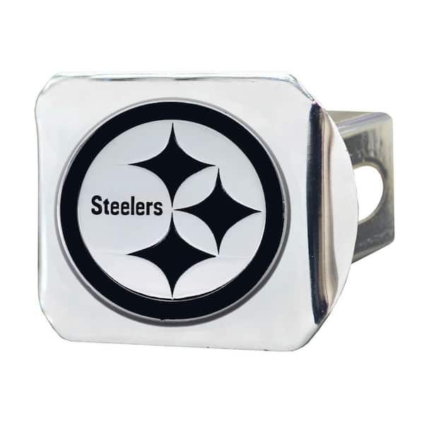 FANMATS NFL - Pittsburgh Steelers 3D Chrome Emblem on Type III Chromed Metal Hitch Cover