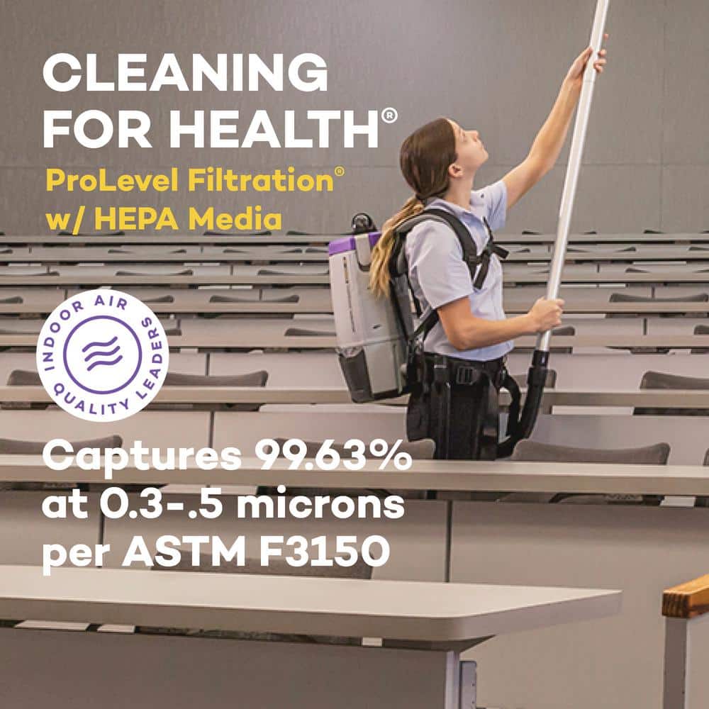 Gray HEPA Filter Commercial Backpack Vacuum Cleaner