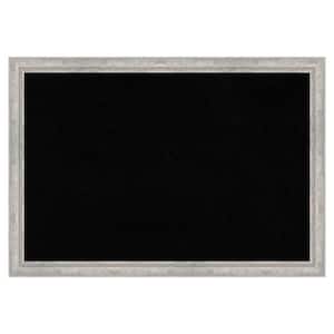 Angled Silver Wood Framed Black Corkboard 39 in. x 27 in. Bulletin Board Memo Board