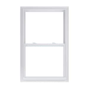 31.375 in. x 51.25 in. 50 Series Low-E Argon SC Glass Single Hung White Vinyl Fin Window, Screen Incl