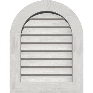 21" x 21" Round Top Primed Rough Sawn Western Red Cedar Wood Gable Louver Vent Non-Functional