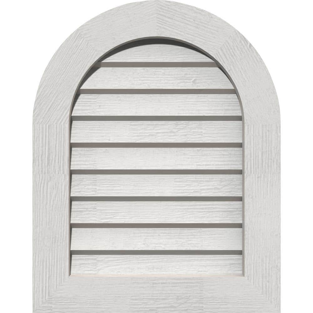 "37"" x 37"" Round Top Primed Rough Sawn Western Red Cedar Wood Gable Louver Vent Non-Functional" price history on PriceWatchPro