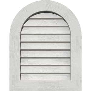 41" x 29" Round Top Primed Rough Sawn Western Red Cedar Wood Paintable Gable Louver Vent Non-Functional