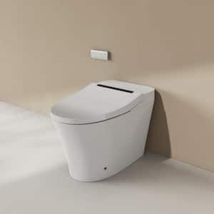 Elongated Bidet Toilet 1.28 GPF in White with Auto Flush, Seat Sensor Soft Close, Night Light, Temperature Adjustment