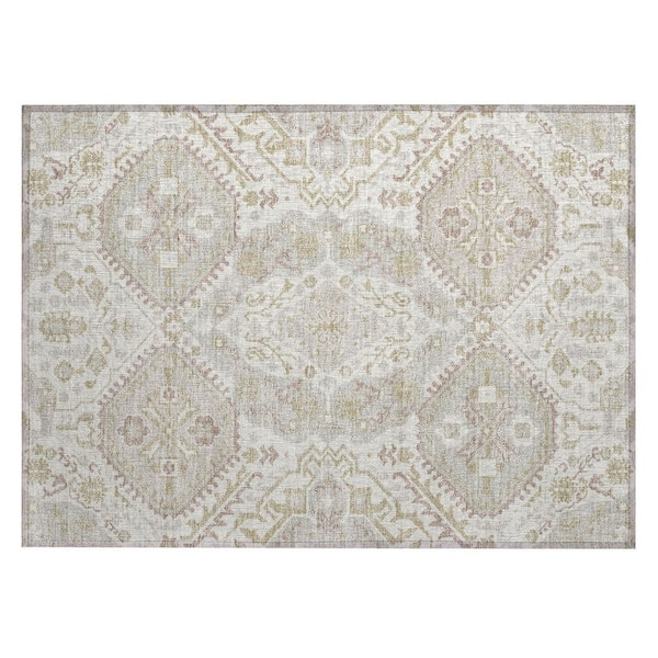 Chantille Machine Washable Indoor/Outdoor Abstract ACN3103 Ivory 3 ft. x 4 ft. Area Rug