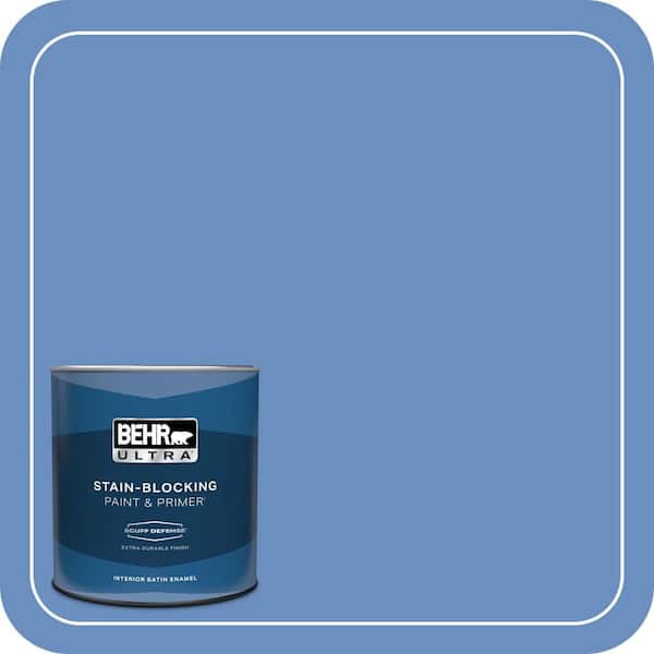 BEHR ULTRA 1 qt. Home Decorators Collection #HDC-MD-02 Lapis Lazuli Extra Durable Satin Enamel Interior Paint & Primer