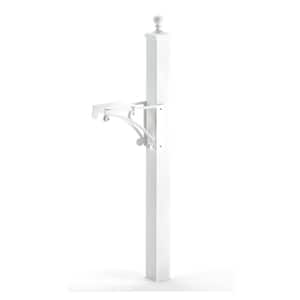 Deluxe Mailbox Post and Brackets in White