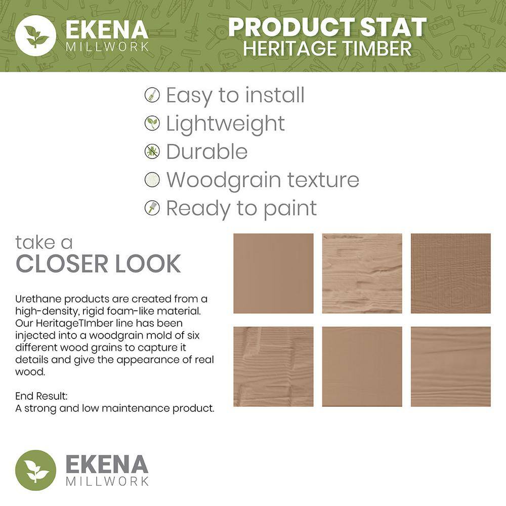 Primed Tan Faux Wood 96" Ceiling Beam