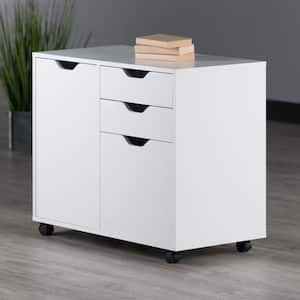 Halifax 30.71 in. 2-Section Vertical Mobile File Cabinet, White