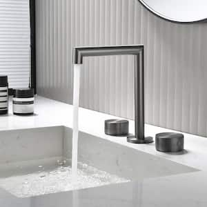 8 in. Widespread 2-Handle Bathroom Faucet in Gunmetal Gray