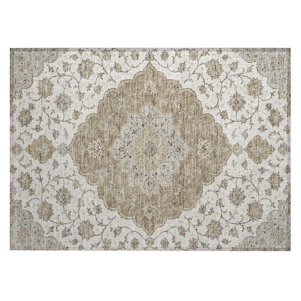 Chantille Machine Washable Indoor/Outdoor Abstract ACN3081 Ivory 2 ft. x 3 ft. Accent Rug