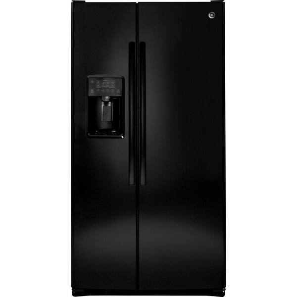 GE Adora 36 in. W 25.4 cu. ft. Side by Side Refrigerator in Black