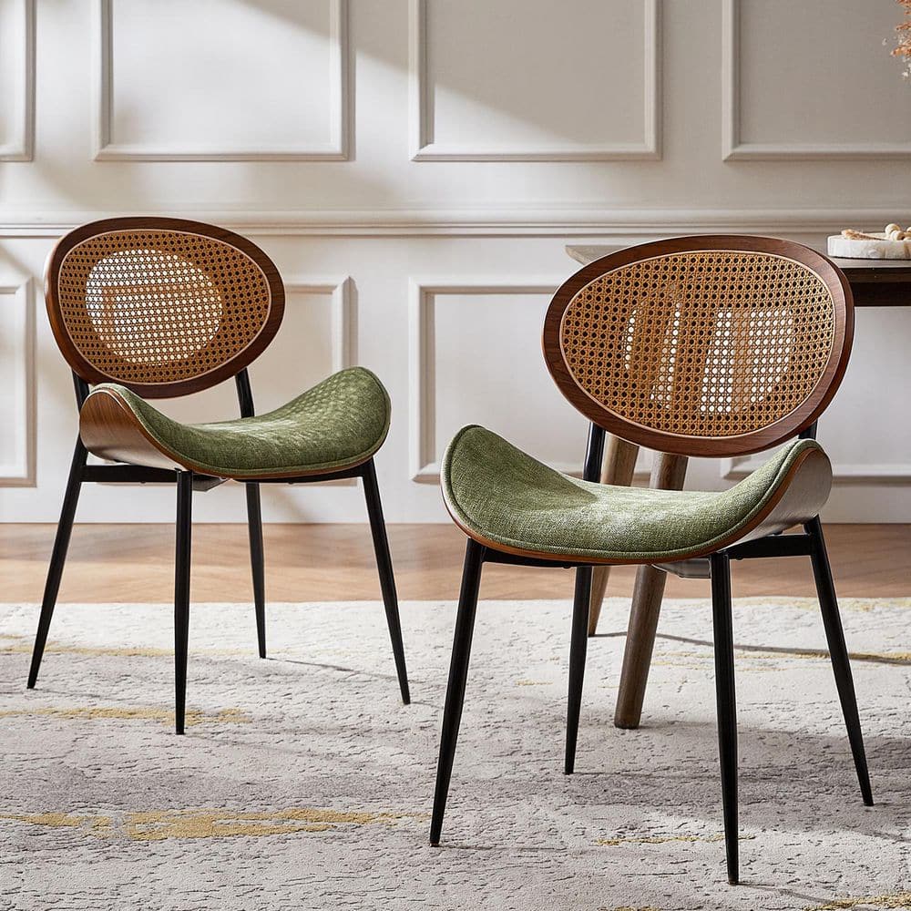 JAYDEN CREATION Andres Moss Polyester Dinning Chair with Oval