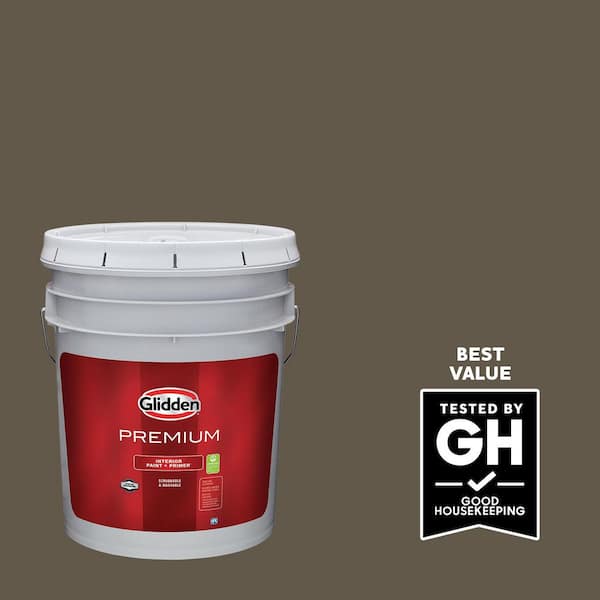Glidden Premium 5-gal. PPG1000-7 Chocolate Lab Flat Interior Latex Paint