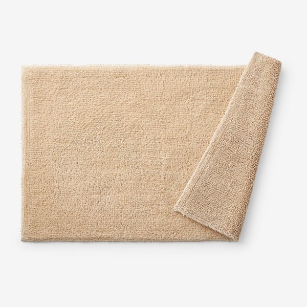 Company Cotton Plush Spa Solid 17 in. x 24 in. Antique Beige Bath Rug