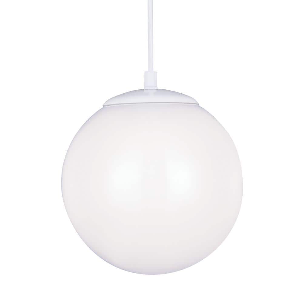Hanging Globe 1-Light White Pendant with LED Bulb price history on PriceWatchPro
