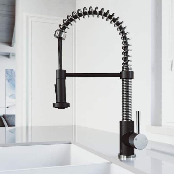 VIGO Edison Single Handle Pull-Down Sprayer Kitchen Faucet in