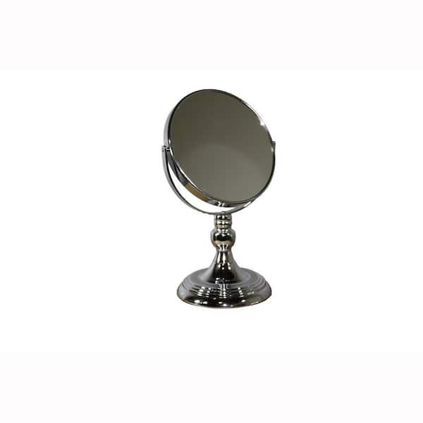 ORE International 12.25 in. Silver Chrome Round 3x Magnify Makeup Mirror