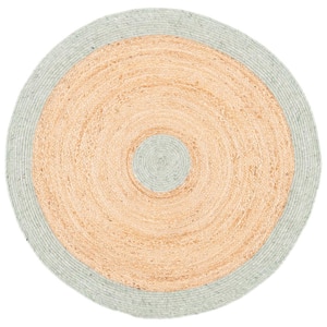 Braided Sage Gold 4 ft. x 4 ft. Round Area Rug