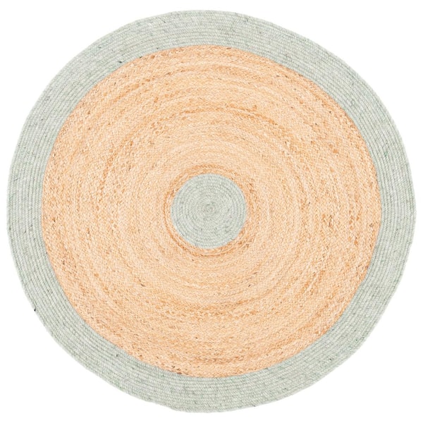 SAFAVIEH Braided Sage Gold 4 ft. x 4 ft. Round Area Rug