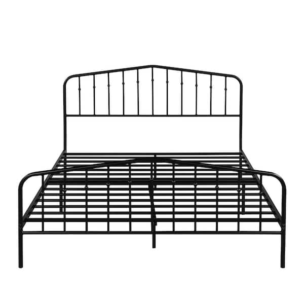 wetiny Black Queen Platform Metal Bed