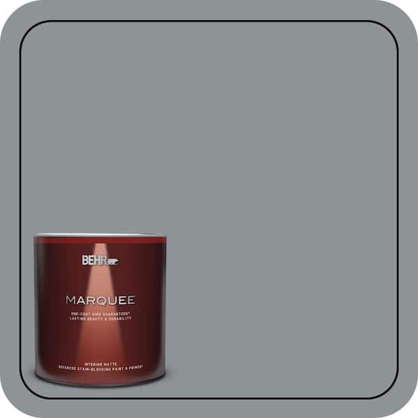 BEHR MARQUEE 1 qt. #PPU26-05 Flint Gray Matte Interior Paint & Primer