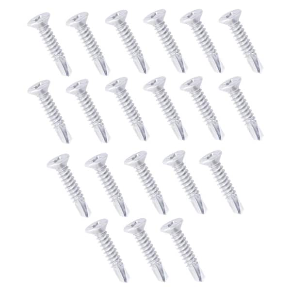 #14 x 1 in. Flat Head Self-Drlng Screw  (20-Pack)