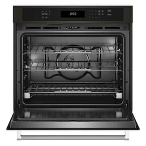 27 in. Single Electric Wall Oven with Convection Self-Cleaning in Black Stainless Steel with PrintShield Finish