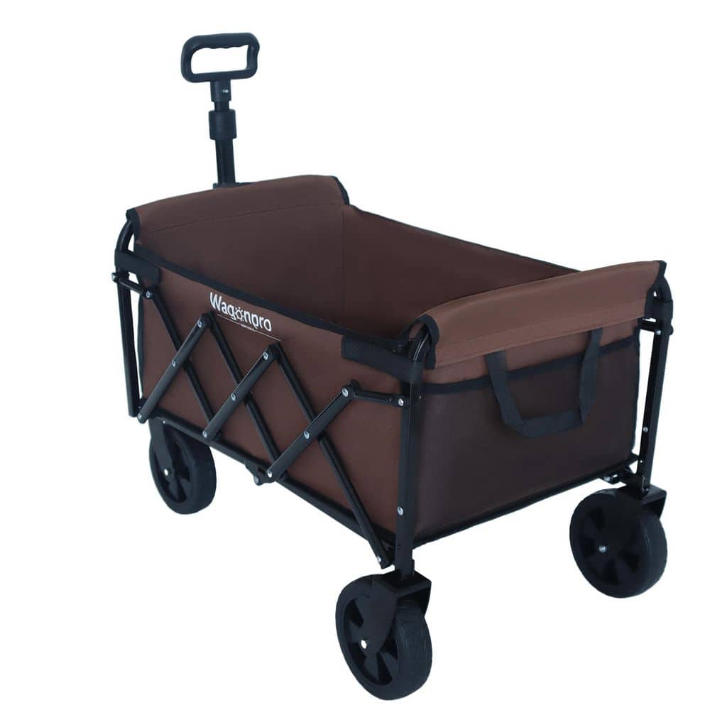 Brown 3 cu. ft. Steel Garden Cart with 100% Extra Space for Camping, Shopping, Sports, Gardening, Fishing price history on PriceWatchPro