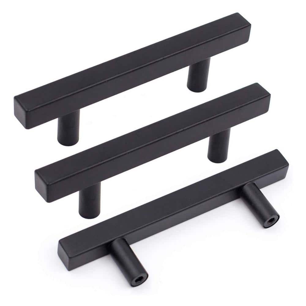 Brizza Series 5-1/16 in. (128 mm.) Center-To-Center Matte Black Solid Brass Cabinet Handle Drawer Pull (10-Pack) price history on PriceWatchPro