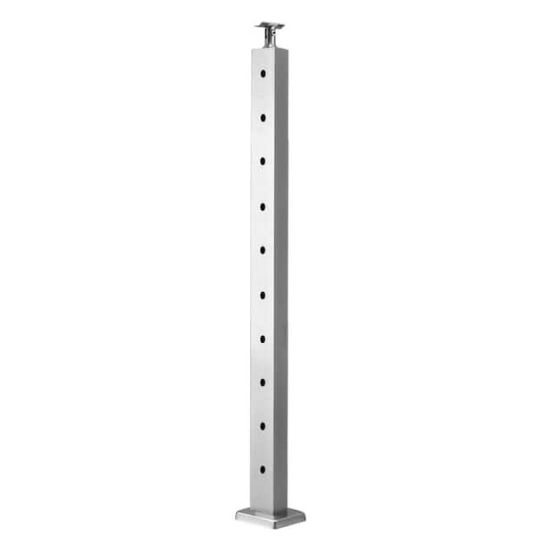Cable Railing Post, 3 ft. Stainless Steel Cable for Cable Railing System, Pre-Drilled Pickets, 1-Pack, Silver