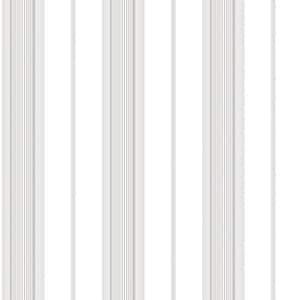 Smart Stripes Gray and White 2-Multi-Stripe Wallpaper